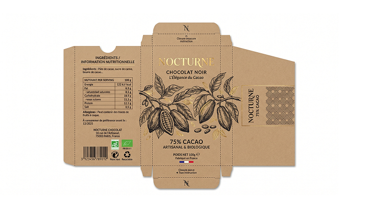 Avant — Transformer une création packaging à plat en rendu réaliste